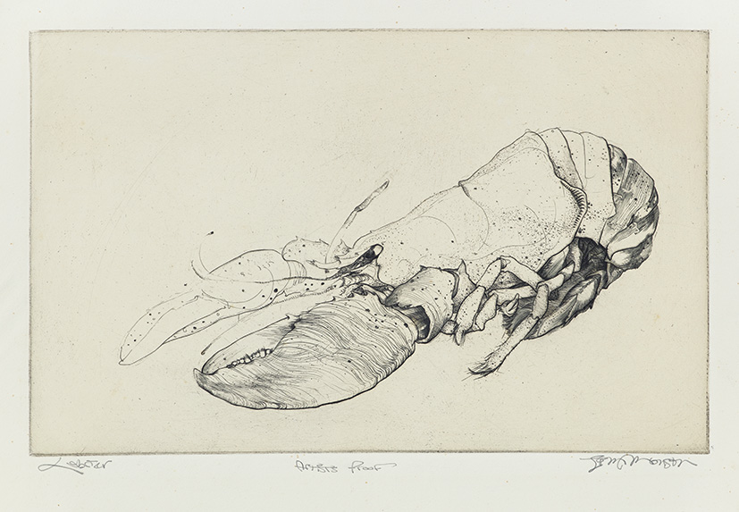 Gravure de Jim Monson : Homard / Lobster